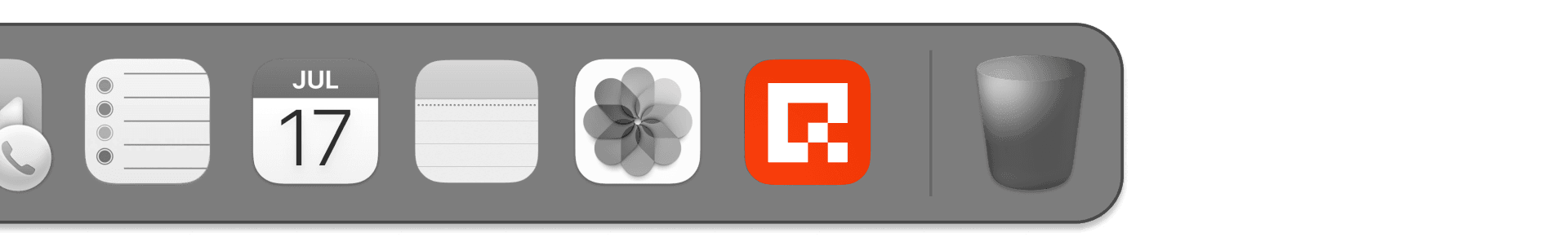 Kubofood no dock do macOS
